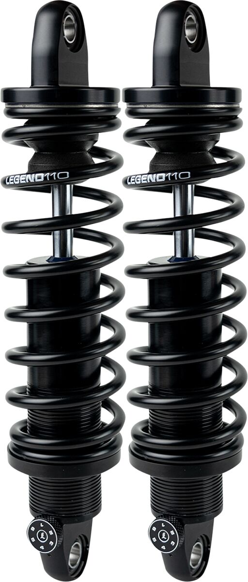 Legend Suspension REVO-A Adjustable XL Coil Suspension Shock Absorber Anodised Black Rear Coilover Twin-Tube Aluminium Pair