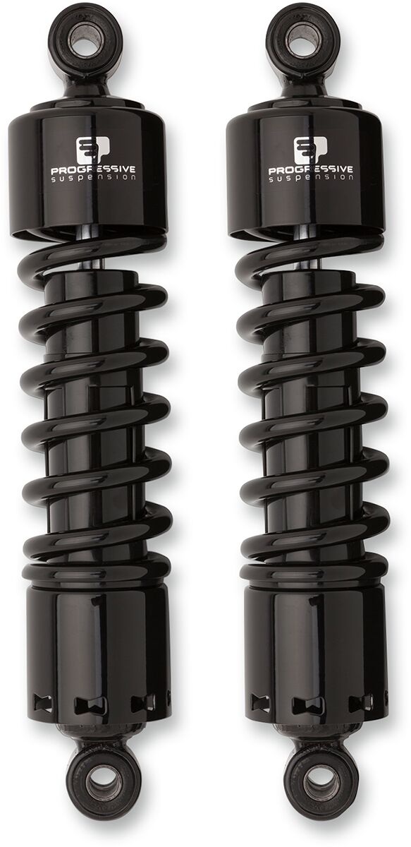 Progressive Suspension 412 Series Cruiser Shocks 412 Cruiser Series Shock Absorber Black Rear Coilover Monotube Steel Pair