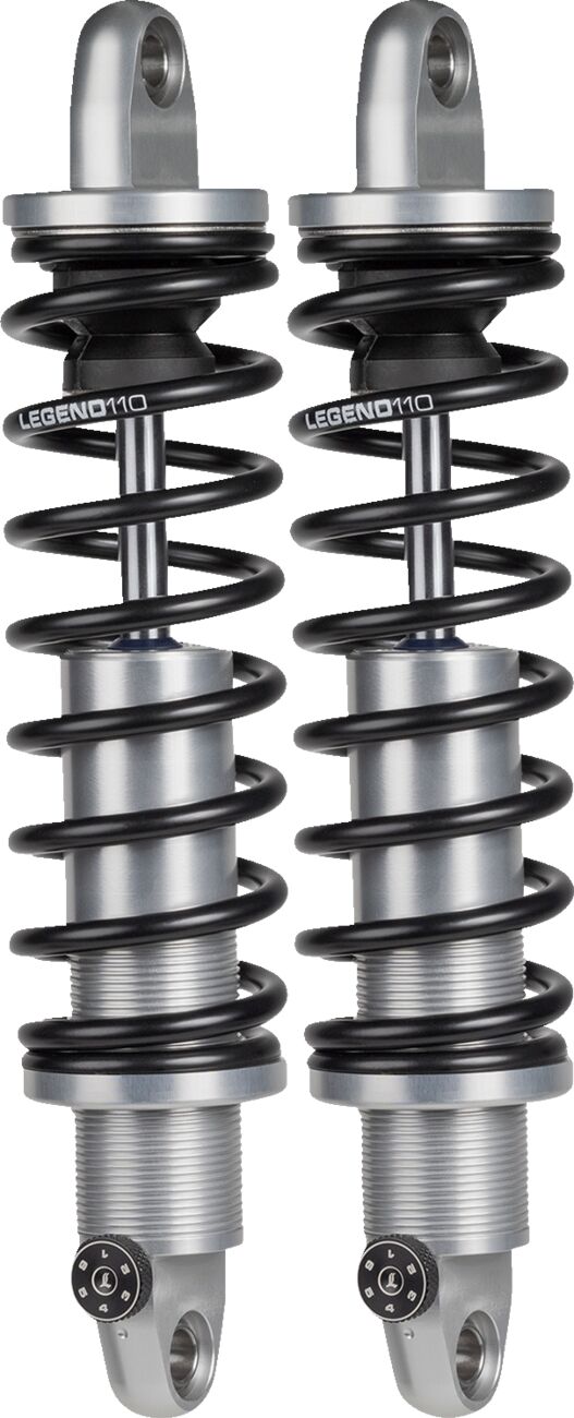 Legend Suspension REVO-A Adjustable XL Coil Suspension Shock Absorber Anodised Clear Rear Coilover Twin-Tube Aluminium Pair