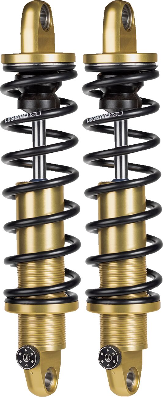 Legend Suspensions Gold 13 Inch Revo-A Adjustable Coil Suspension With Standard Springs For Harley-Davidson 1999-2022 Touring Models