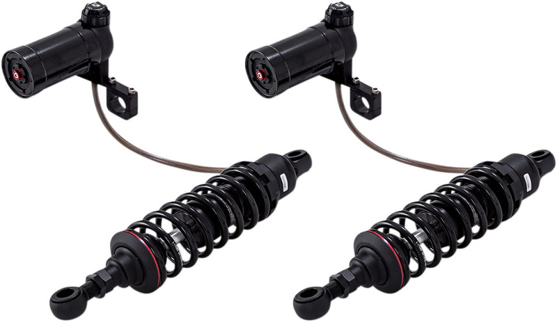 Progressive Suspension Black 990 Sport Series 12" Remote Reservoir Heavy Duty Shocks for 2014-2016 Harley-Davidson Touring Motorcycles