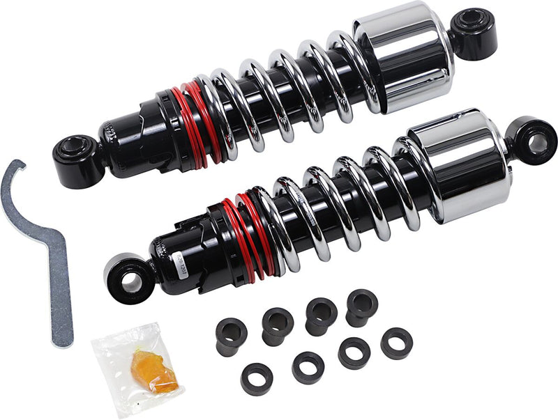 Burly Brand Slammer Plus Shock Kit In Chrome For Harley-Davidson 1991-2017 Dyna Motorcycles