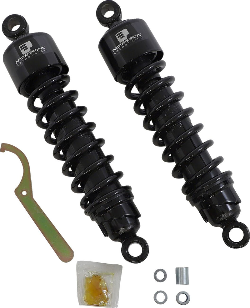 Progressive Suspension 412 Series Shocks for 2016-2024 TRIUMPH Shock Absorber Black Steel Pair #412-4264B