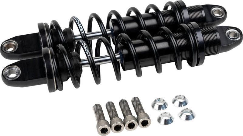 Legend Suspension REVO Trike Coil Suspension for 2017-2025 Harley-Davidson Shock Absorber Anodised Black Rear Coilover Twin-Tube Billet Aluminium Pair #1310-2311