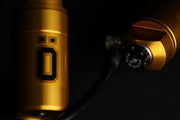 Ohlins STX 36 Blackline Twin Shock Absorber 328.5mm With Golden Reservoirs For Harley-Davidson 2014-2024 Touring Models