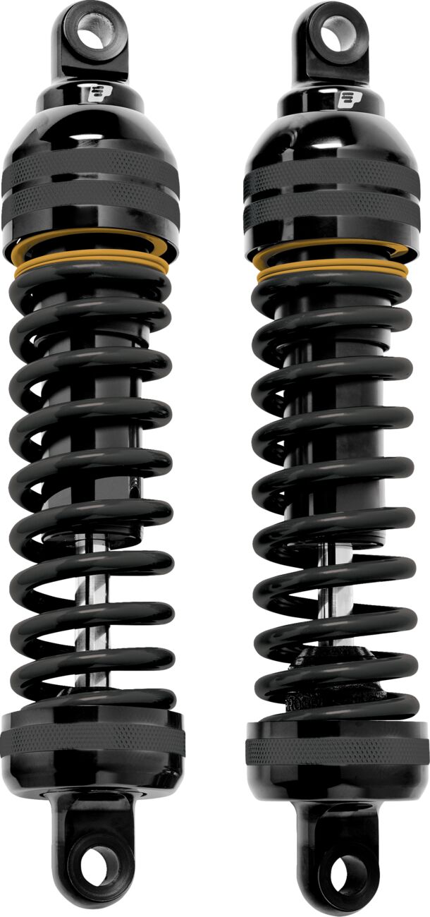 Progressive Suspension 944 Ultra Touring Shocks for 1980, 1983-2025 Harley-Davidson 944 FST Shock Absorber Black Gold Coilover Monotube Aluminium Pair #944-4026UT