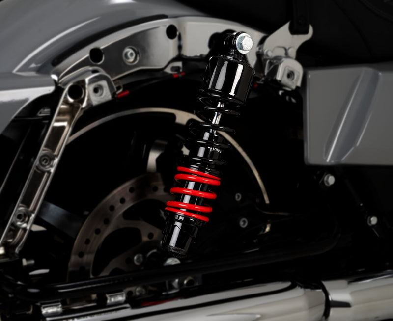 Burly Brand Stiletto Shocks for 2014-2024 Harley-Davidson Shock Absorber Black Red Pair