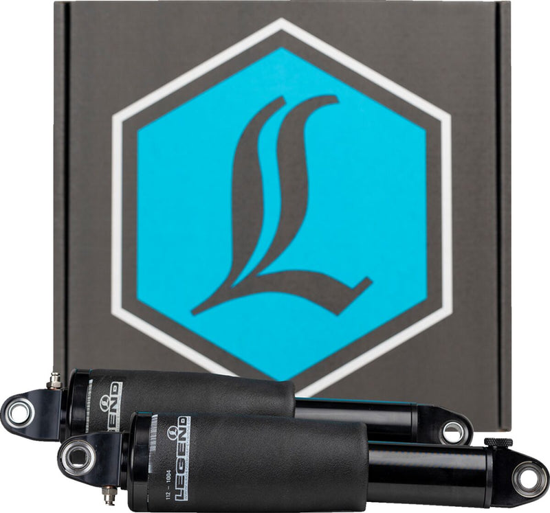 Legend Suspension Air-A Adjustable FL Air Suspension Shock Absorber Anodised Black Rear Air Twin-Tube Aramid Fibre Billet Aluminium Pair