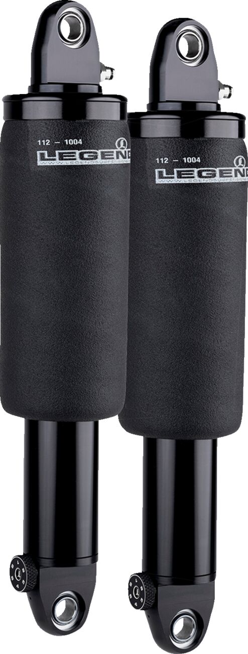 Legend Suspension Air-A Adjustable FL Air Suspension Shock Absorber Anodised Black Rear Air Twin-Tube Aramid Fibre Billet Aluminium Pair