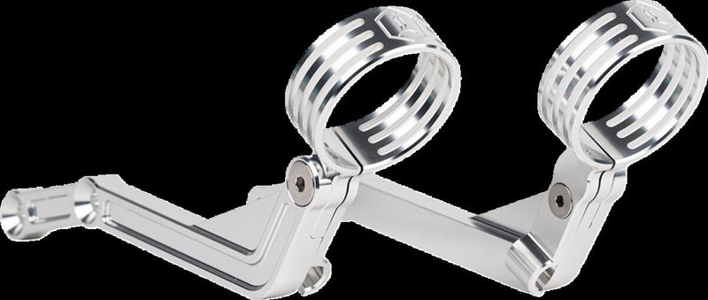 Legend Suspension REVO ARC Billet Remote Reservoir External Mounts for 2014-2025 Harley-Davidson Mounting Kit Anodised Clear Billet Aluminium