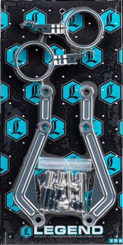 Legend Suspension REVO ARC Billet Remote Reservoir External Mounts for 2014-2025 Harley-Davidson Mounting Kit Anodised Clear Billet Aluminium #1313-0246