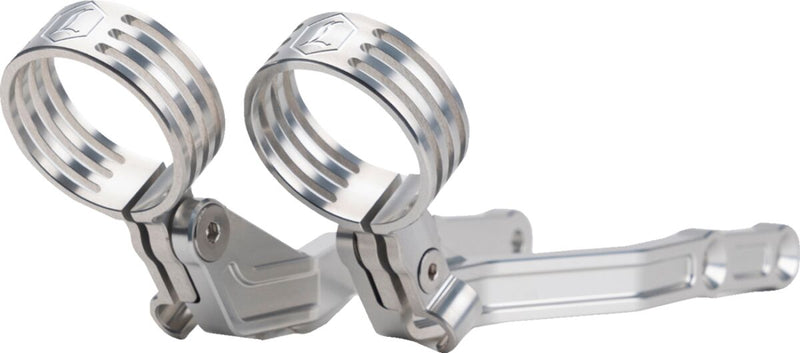 Legend Suspension REVO ARC Billet Remote Reservoir External Mounts for 2014-2025 Harley-Davidson Mounting Kit Clear Pair #1313-0275