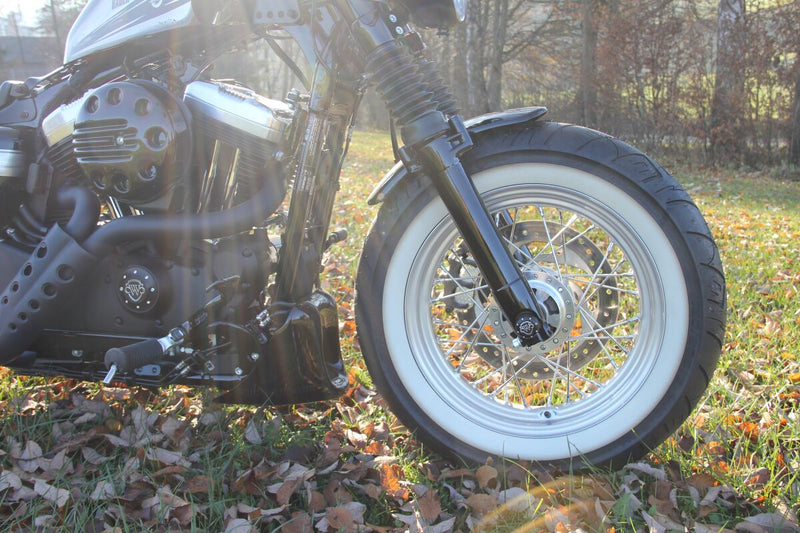 Cult Werk Front Fender Bobber for 2010-2022 Harley-Davidson XL 1200 X Gloss Black ABS Plastic Each