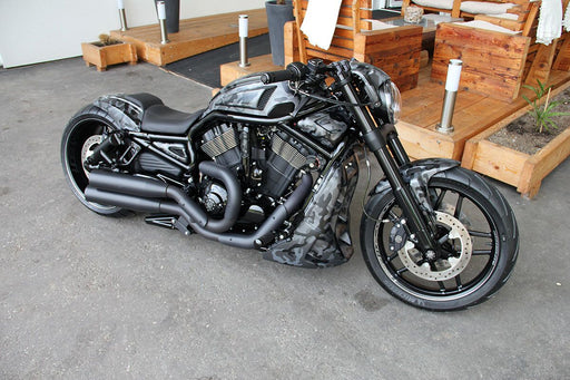 Cult Werk Front Fender Custom for 2002-2017 Harley-Davidson Black ABS Plastic Each