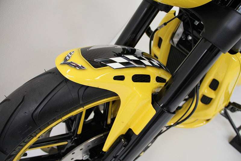 Cult Werk Front Fender Custom for 2002-2017 Harley-Davidson Black ABS Plastic Each