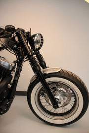 Cult Werk Front Fender Old School for 2010-2015 Harley-Davidson XL 1200 X Gloss Black ABS Plastic Each