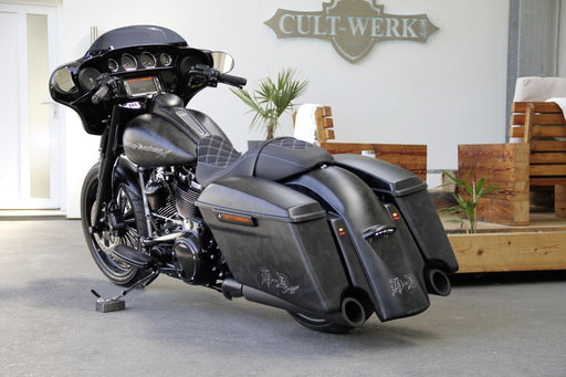 Cult Werk Rear Conversion Kit Custom for 2009-2024 Harley-Davidson Gloss Black ABS Plastic
