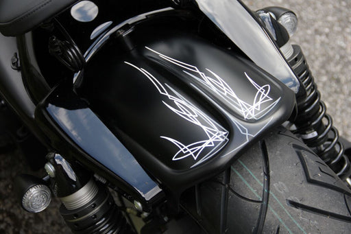 Cult Werk Rear Fender Old School for 2004-2022 Harley-Davidson Black Each
