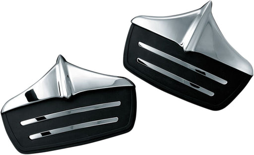 Kuryakyn Mud Flaps Black Chrome Rear Fender Rubber Pair