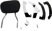 Cobra Round Sissy Bar Kit Chrome Silver Tall Steel