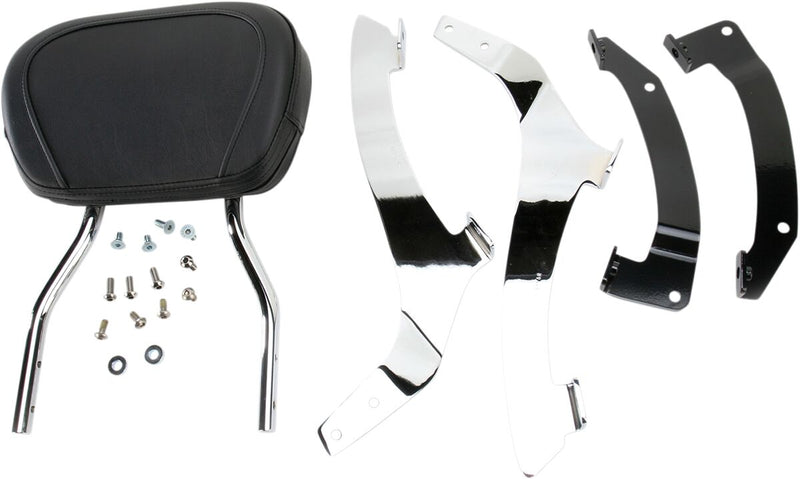 Cobra Round Sissy Bar Kit Chrome Silver Short Steel