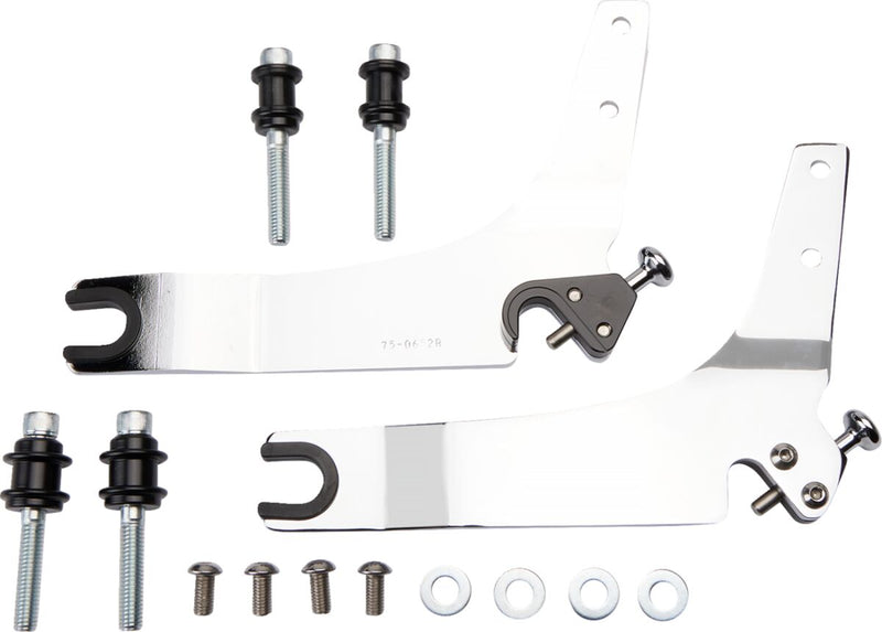 Cobra Detachable Backrest Kit Mini Chrome Silver Square Steel