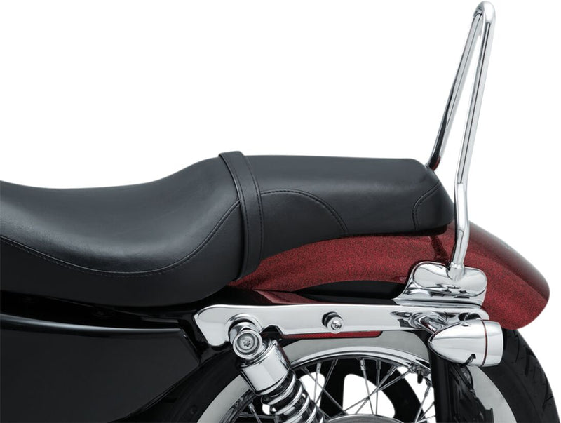 Kuryakyn All In One Sissy Bar Kit In Chrome 17 Inch Tall For Harley-Davidson 2004-2021 Sportster Models (Except &