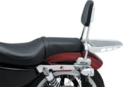 Kuryakyn All In One Sissy Bar Kit In Chrome 17 Inch Tall For Harley-Davidson 2004-2021 Sportster Models (Except &