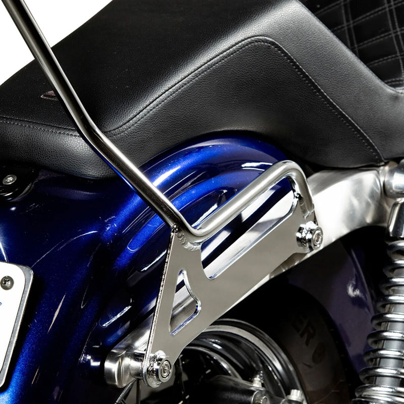 Biltwell Chrome Exfil Sissy Bar for 2006-2017 Harley-Davidson Dyna Motorcycles