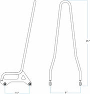 Biltwell Chrome Exfil Sissy Bar for 1996-2003 Harley-Davidson Sportster Motorcycles