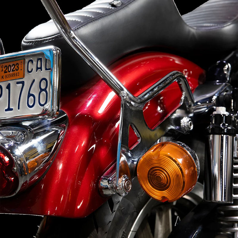 Biltwell Chrome Exfil Sissy Bar for 1996-2003 Harley-Davidson Sportster Motorcycles