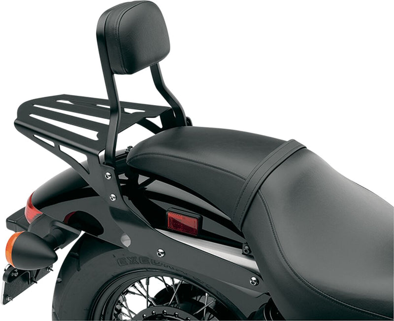 Cobra Sissy Bar Mounted Luggage Rack Black Powder-Coated Formed Steel Each