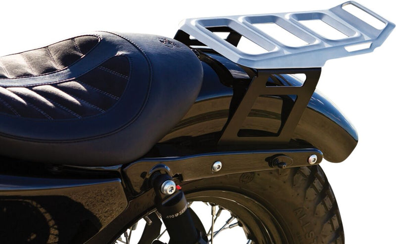 Kuryakyn Dillinger Luggage Rack In Silver For Harley-Davidson 2004-2020 Sportster Motorcycles (Except Roadster)