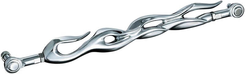 Kuryakyn Flame Shift Linkage for Harley-Davidson Touring, Trike & Softail Motorcycle In Chrome