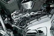 Kuryakyn Flame Shift Linkage for Harley-Davidson Touring, Trike & Softail Motorcycle In Chrome #KUR1072