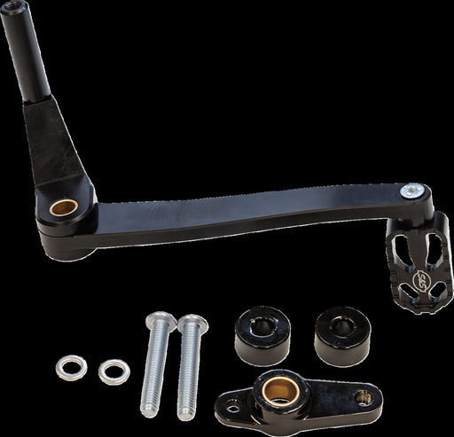 S&S Cycle Brake Pedal for 2018-2025 Harley-Davidson Brake Pedal Kit Black Powder Coated Mid-Mount 6061 T-6 Billet Aluminium