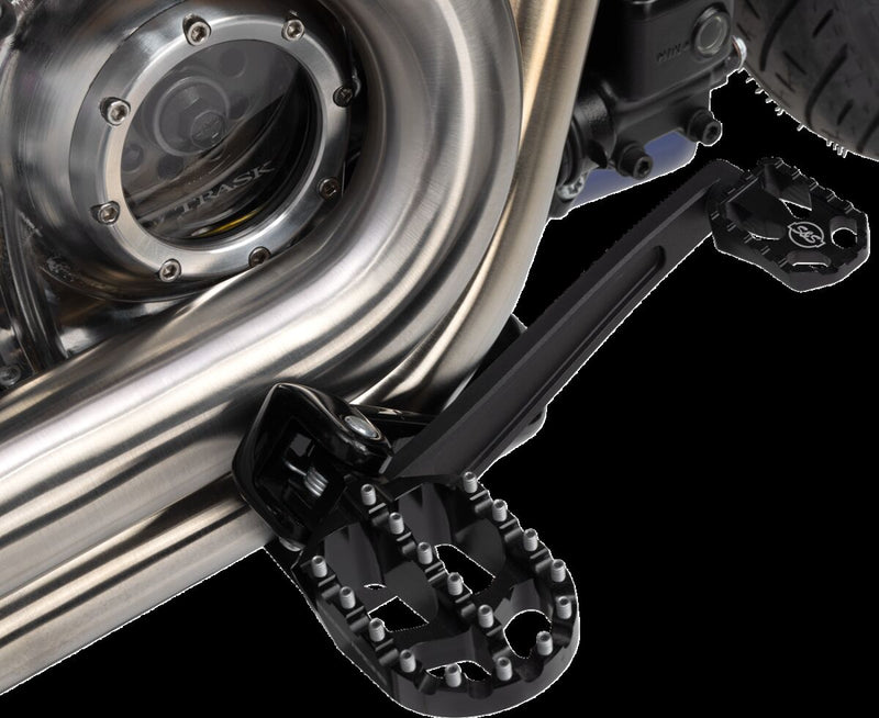 S&S Cycle Brake Pedal for 2018-2025 Harley-Davidson Brake Pedal Kit Black Powder Coated Mid-Mount 6061 T-6 Billet Aluminium