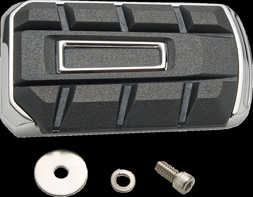Ciro Chicane™ Brake Lever Pad for 1996, 1999-2025 Harley-Davidson Black Chrome Rear Aluminium EPDM Rubber