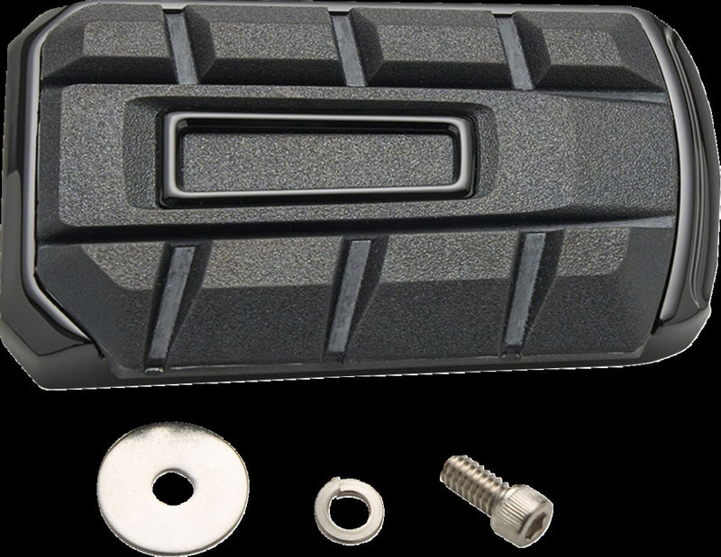 Ciro Chicane™ Brake Lever Pad for 1996, 1999-2025 Harley-Davidson Black Rear Aluminium EPDM Rubber