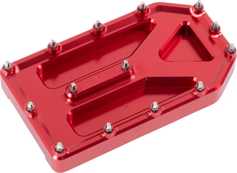 Thrashin Supply Co. Aggressor Brake Pedal Pad for 1994-2025 Harley-Davidson Brake Pad Anodised Red 6061 Billet Aluminium #TSC-2220-2