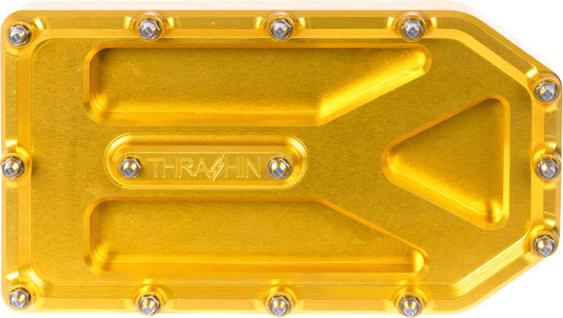 Thrashin Supply Co. Aggressor Brake Pedal Pad for 1994-2025 Harley-Davidson Brake Pad Anodised Gold 6061 Billet Aluminium #TSC-2220-5