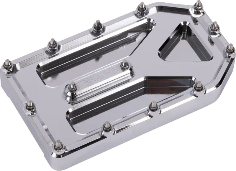 Thrashin Supply Co. Aggressor Brake Pedal Pad for 1994-2025 Harley-Davidson Brake Pad Chrome Silver 6061 Billet Aluminium #TSC-2220-3