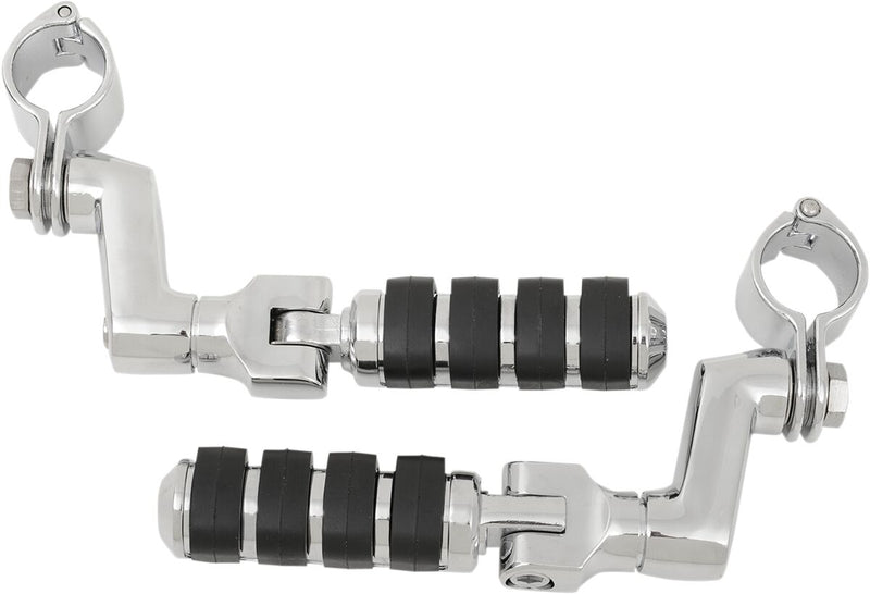 Kuryakyn Small ISO-Pegs With Offset & 1 1/4 Inch Magnum Quick Clamps In Chrome #KUR7998