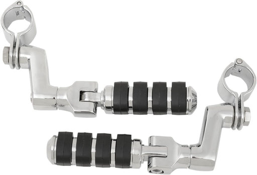 Kuryakyn Small ISO-Pegs With Offset & 1 1/4 Inch Magnum Quick Clamps In Chrome