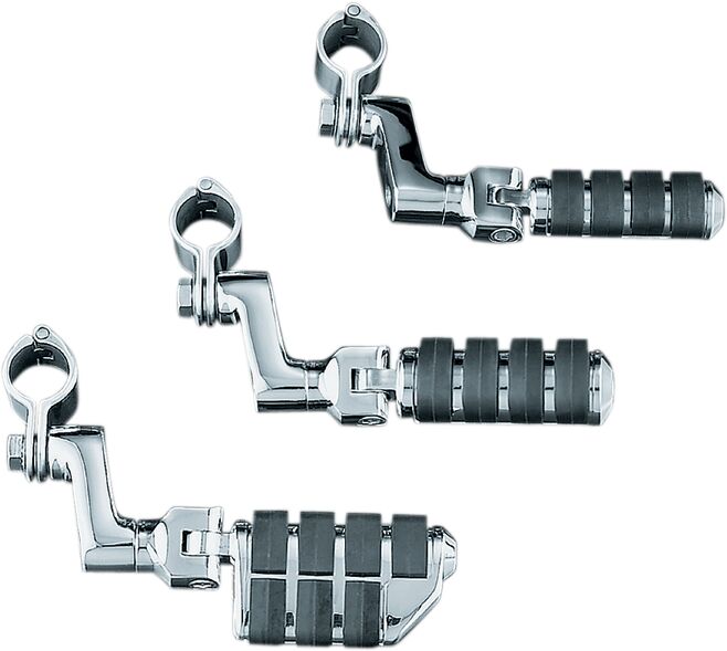 Kuryakyn Small ISO-Pegs With Offset & 1 1/4 Inch Magnum Quick Clamps In Chrome #KUR7998