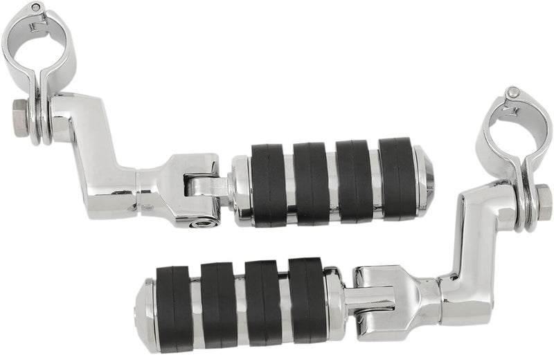 Kuryakyn Large ISO-Pegs With Offset & 1 1/4 Inch Magnum Quick Clamps In Chrome