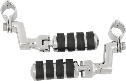 Kuryakyn Large ISO-Pegs With Offset & 1 1/4 Inch Magnum Quick Clamps In Chrome