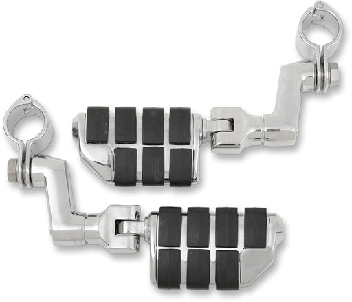 Kuryakyn Dually ISO-Pegs With Offset & 1 1/4 Inch Magnum Quick Clamps In Chrome