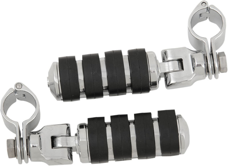 Kuryakyn Large ISO-Pegs With Mounts & 1 1/4 Inch Magnum Quick Clamps In Chrome #KUR8033