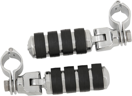Kuryakyn Large ISO-Pegs With Mounts & 1 1/4 Inch Magnum Quick Clamps In Chrome